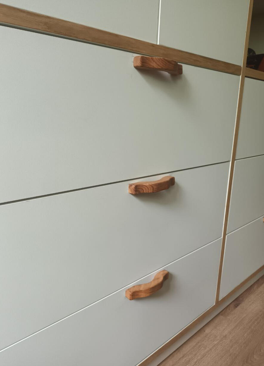 Bauhaus living room shelf costume made handles